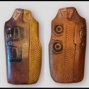 Art Pottery Figure of Partners Together and Separate OOAK